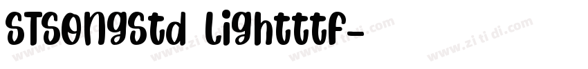 STSongStd Lightttf字体转换
